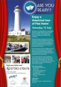 Poster advertising theatre tour of Flat Holm
